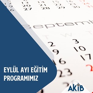 Eylül 2025 Eğitim Takvimi